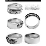 フェザー平打ちリングシルバー925アクセサリー指輪Binichビニッチ | シルバーアクセサリーBinich | 詳細画像3