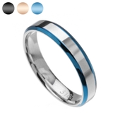 ダブルラインスチールリング全3色ステンレススチールアクセサリー指輪Binichビ… | シルバーアクセサリーBinich  | 詳細画像1 