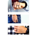 3mm幅カラースチールリングブルーブラックシルバーゴールドステンレススチールシン… | シルバーアクセサリーBinich  | 詳細画像5 