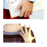 3mm幅カラースチールリングブルーブラックシルバーゴールドステンレススチールシン… | シルバーアクセサリーBinich  | 詳細画像6 