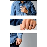 ステンレススチールリングJシルバーメンズハワイアン指輪Binichビニッチ | シルバーアクセサリーBinich  | 詳細画像3 