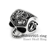 イグゼクトスカルリングシルバー925アクセサリー指輪Binichビニッチ | シルバーアクセサリーBinich  | 詳細画像1 