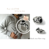 ブラックスターリングシルバー925アクセサリー指輪Binichビニッチ | シルバーアクセサリーBinich | 詳細画像2