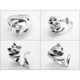 ネコリング猫シルバー925アクセサリー指輪Binichビニッチ | シルバーアクセサリーBinich | 詳細画像2