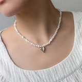 シルバー | ハートパールネックレス emouv by | BUYSENSE