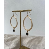 ブラック | ヴィンテージサークルデザインピアス emouv ピアス | BUYSENSE