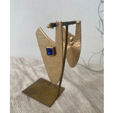 ブルー | ビッグプレートストーンピアス emouv ピアス | BUYSENSE