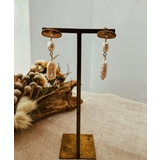 ゴールド | ユニークプレートパールピアス emouv ピアス | BUYSENSE