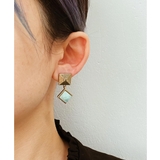 ゴールド | ダブルスクエアピアス emouv ピアス | BUYSENSE