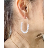 シルバー | パールロングフープピアス emouv ピアス | BUYSENSE