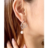 シルバー | ユニークデザインパールピアス emouv ピアス | BUYSENSE