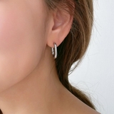 シルバー | オーバルフープピアス emouv by | BUYSENSE