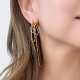 ゴールド | ボールチェーンロングピアス emouv by | BUYSENSE