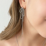 シルバー | ボールチェーンロングピアス emouv by | BUYSENSE