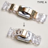 アップルウォッチ クリアゴールドバンド ベルト | BUYSENSE | 詳細画像5 