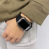 ブラック×シルバー | アップルウォッチ バンパーバンド ベルト | BUYSENSE