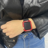 ブラック×レッド | アップルウォッチ バンパーバンド ベルト | BUYSENSE