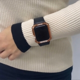 ブラック×ピンクゴールド | アップルウォッチ バンパーバンド ベルト | BUYSENSE