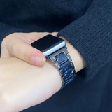 ブラック TYPE B | アップルウォッチ マーブルストーンバンド ベルト | BUYSENSE