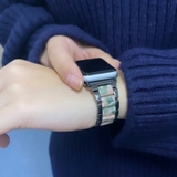 ブラック TYPE E | アップルウォッチ マーブルストーンバンド ベルト | BUYSENSE