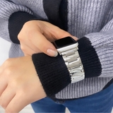 シルバー | アップルウォッチ ツートンカラーバンド ベルト | BUYSENSE