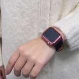 ピンク | アップルウォッチ メタリックフルカバー ケース | BUYSENSE