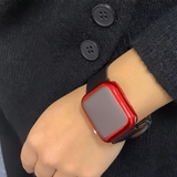 レッド | アップルウォッチ メタリックフルカバー ケース | BUYSENSE