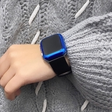 ブルー | アップルウォッチ メタリックフルカバー ケース | BUYSENSE