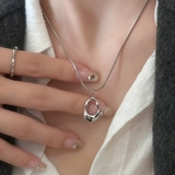 不規則モチーフ ロングネックレス シルバー | Carpe diem | 詳細画像9