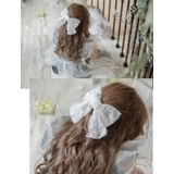 ビッグレースリボン ヘアクリップ 白 アクセサリー ヘアアクセサリー | Catherine Cottage | 詳細画像7