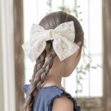 ビッグレースリボン ヘアクリップ 白 アクセサリー ヘアアクセサリー | Catherine Cottage | 詳細画像4