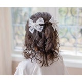 レースリボンヘアクリップ 2個セット アクセサリー ヘアアクセサリー キッズ | Catherine Cottage | 詳細画像4 