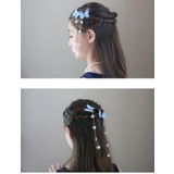 揺れるチェーン付き ちょうちょヘアクリップ 2個セット | Catherine Cottage | 詳細画像3