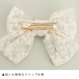 ビッグレースリボン ヘアクリップ 白 アクセサリー ヘアアクセサリー | Catherine Cottage | 詳細画像15