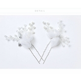 オーガンジーフラワーUピン 2本セット 白花チュールUピン キャサリンコテージ | Catherine Cottage | 詳細画像6 