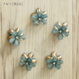 ブルー[BLU] | お花ミニクリップ5個セット 髪飾り 髪留め ヘアアクセサリー アクセサリー | Catherine Cottage