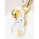 その他 | 【カヤ】金箔入り福招きガラスストラップ 根付 | チャイハネ