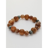 ウッド | 【岩座】屋久杉八角形 珪化木ブレスレット | アミナコレクション