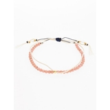 ピンク | 【岩座】【七月文月】産石絹紐ブレスレット | アミナコレクション