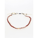 ボルドー | 【岩座】【一月 睦月】産石絹紐アンクレット | アミナコレクション 