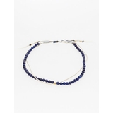 ダークブルー | 【岩座】【九月 長月】産石絹紐アンクレット | アミナコレクション 