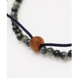 【岩座】紺紐白虎目４ｍｍアンクレット | アミナコレクション  | 詳細画像2 