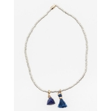 ダークブルー | 【岩座】三角石フリンジブレスレット | アミナコレクション