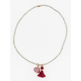 ピンク | 【岩座】三角石フリンジブレスレット | アミナコレクション