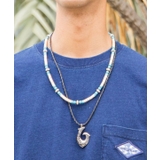 ブラック | 【カヒコ】フィッシュフックレオメンズネックレス | アミナコレクション 