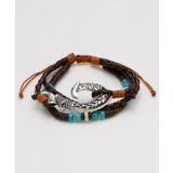 ブラウン | 【カヒコ】フィッシュフックレオメンズブレスレット | アミナコレクション 