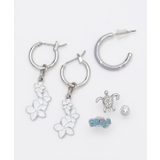 シルバー | 【カヒコ】エコルプルメSETピアス | チャイハネ