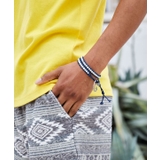 ホワイト×ブルー | 【カヒコ】フィッシュフックMEN'S巻きブレスレット | アミナコレクション