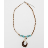 ベージュ | 【カヒコ】メンズウッドマイレフックネックレス | アミナコレクション 