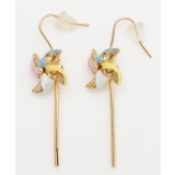 ホワイト系その他 | 【カヤ】風車モチーフピアス | アミナコレクション